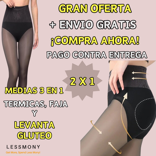 2X1 MEDIAS TÉRMICAS, FAJA Y LEVANTA GÚTLEOS