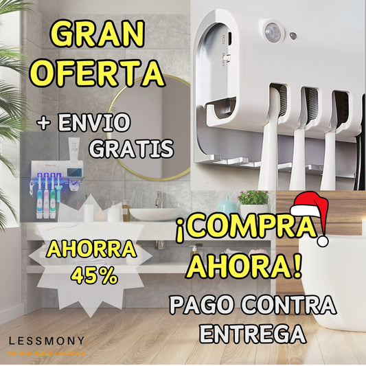 ESTERILIZADOR DE CEPILLOS + DISPENSADOR CREMA DENTAL "CLEANBRUSH" (OFERTA)